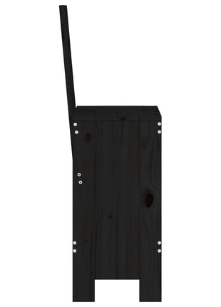 Barkrukken 2 st 40x42x120 cm massief grenenhout zwart