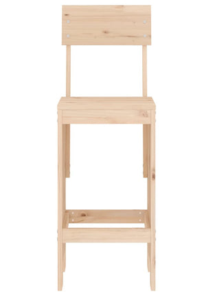 Barkrukken 2 st 40x48,5x115,5 cm massief grenenhout