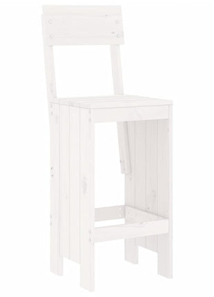 Barkrukken 2 st 40x48,5x115,5 cm massief grenenhout wit