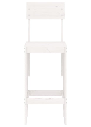 Barkrukken 2 st 40x48,5x115,5 cm massief grenenhout wit