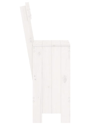 Barkrukken 2 st 40x48,5x115,5 cm massief grenenhout wit