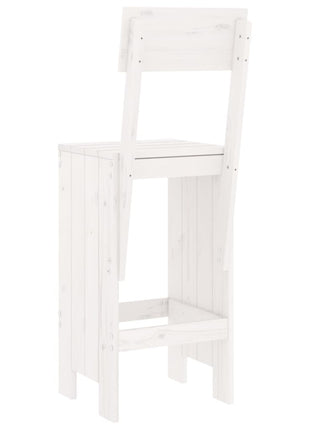 Barkrukken 2 st 40x48,5x115,5 cm massief grenenhout wit