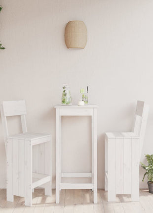 Barkrukken 2 st 40x48,5x115,5 cm massief grenenhout wit