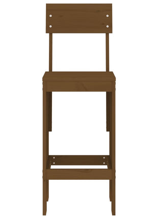 Barkrukken 2 st 40x48,5x115,5 cm massief grenenhout honingbruin