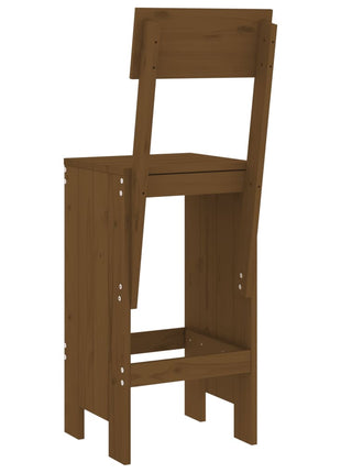 Barkrukken 2 st 40x48,5x115,5 cm massief grenenhout honingbruin