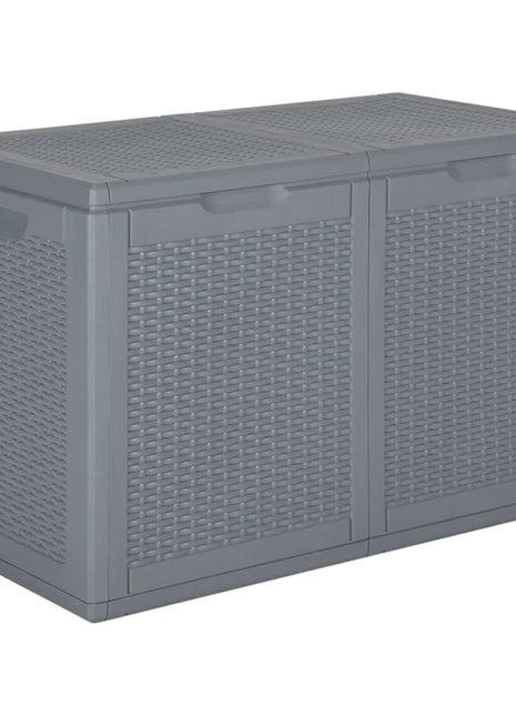 Tuinbox 180 L PP rattan grijs