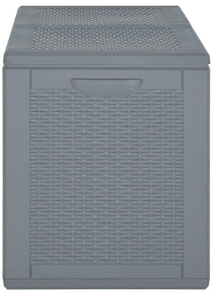 Tuinbox 180 L PP rattan grijs