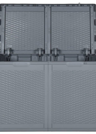 Tuinbox 180 L PP rattan grijs
