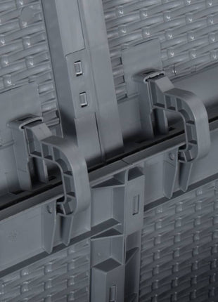 Tuinbox 180 L PP rattan grijs