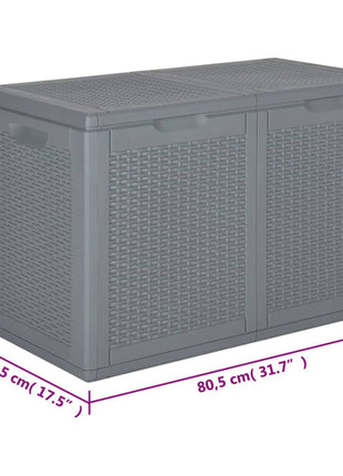 Tuinbox 180 L PP rattan grijs