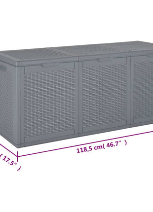 Tuinbox 270 L PP rattan grijs