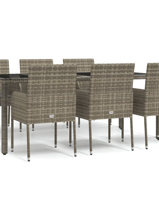 7-Delige Tuinset Met Kussens Poly Rattan