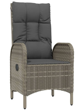 7-Delige Tuinset Met Kussens Poly Rattan Grijs