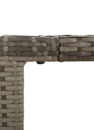7-Delige Tuinset Met Kussens Poly Rattan Grijs