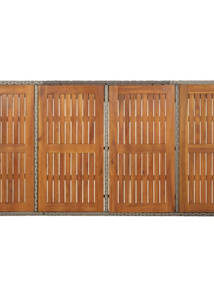 9-Delige Tuinset Met Kussens Poly Rattan Grijs