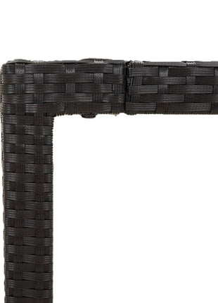 5-Delige Tuinset Met Kussens Poly Rattan Zwart