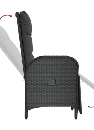 7-Delige Tuinset Met Kussens Poly Rattan Zwart