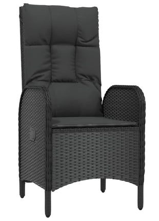 3-Delige Tuinset Met Kussens Poly Rattan Zwart