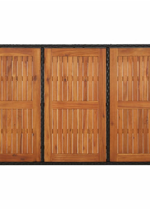 7-Delige Tuinset Met Kussens Poly Rattan Zwart