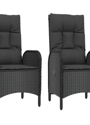 5-Delige Tuinset Met Kussens Poly Rattan Zwart