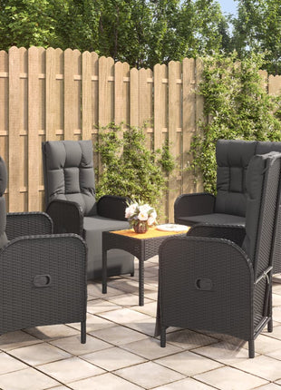 5-Delige Tuinset Met Kussens Poly Rattan