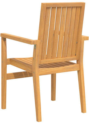 Tuinstoelen stapelbaar 2 st 56,5x57,5x91 cm massief teakhout
