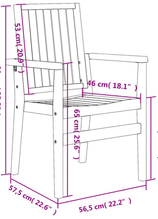 Tuinstoelen stapelbaar 2 st 56,5x57,5x91 cm massief teakhout