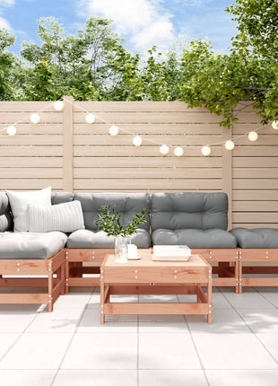 6-delige Loungeset met kussens massief douglashout