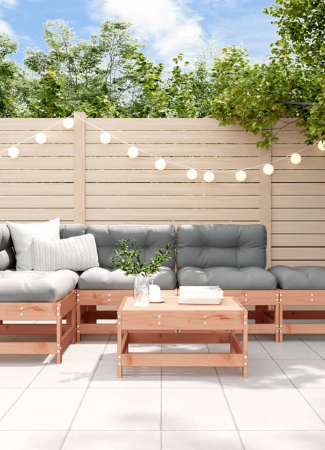 6-delige Loungeset met kussens massief douglashout