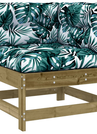 6-delige Loungeset met kussens geïmpregneerd grenenhout