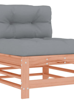 6-delige Loungeset met kussens massief douglashout