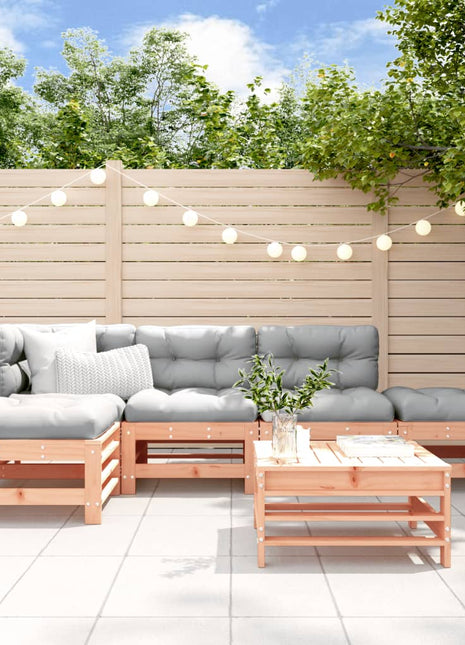 6-delige Loungeset met kussens massief douglashout