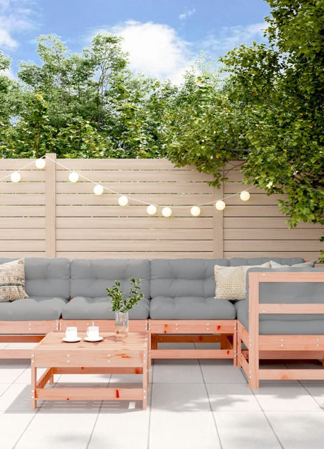 6-delige Loungeset met kussens massief douglashout