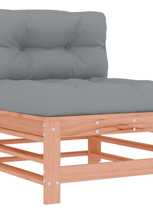 6-delige Loungeset met kussens massief douglashout