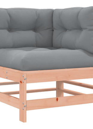 6-delige Loungeset met kussens massief douglashout
