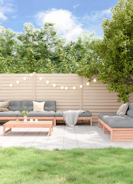 6-delige Loungeset met kussens massief douglashout