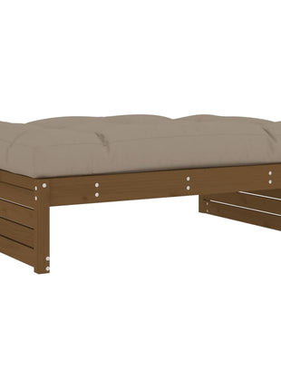 6-delige Loungeset met kussens grenenhout honingbruin