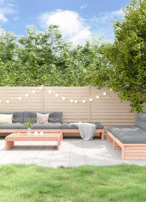 6-delige Loungeset met kussens massief douglashout