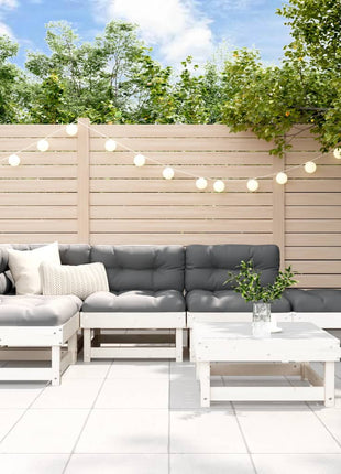 6-delige Loungeset massief grenenhout wit