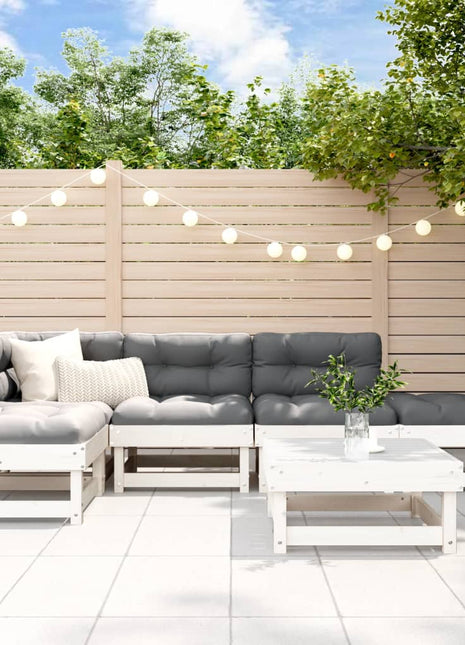 6-delige Loungeset massief grenenhout wit