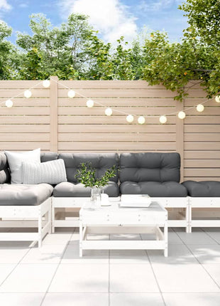 6-delige Loungeset massief grenenhout wit