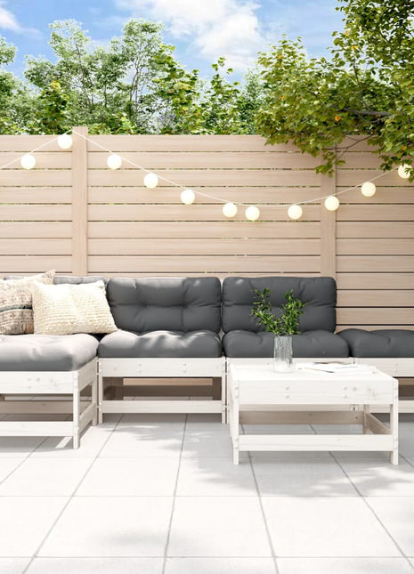 6-delige Loungeset massief grenenhout wit