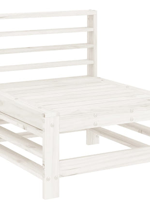 6-delige Loungeset massief grenenhout wit