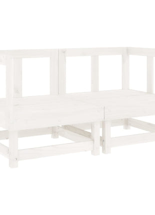 6-delige Loungeset massief grenenhout wit