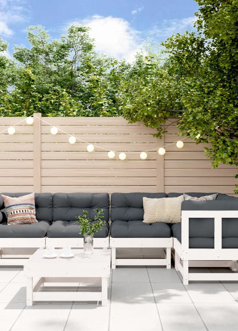 6-delige Loungeset massief grenenhout wit