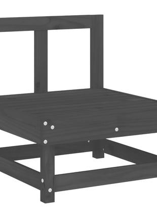 6-delige Loungeset massief grenenhout grijs