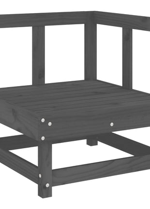 6-delige Loungeset massief grenenhout grijs