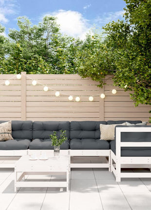 6-delige Loungeset massief grenenhout wit