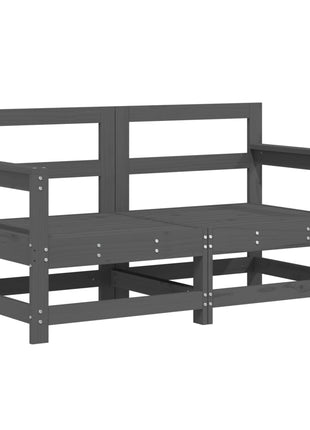6-delige Loungeset massief grenenhout grijs