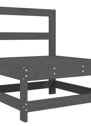 6-delige Loungeset massief grenenhout grijs